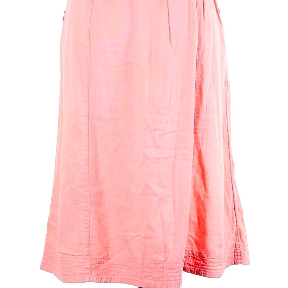Linen blend Neon Pink Skirt - Picture 5 of 5